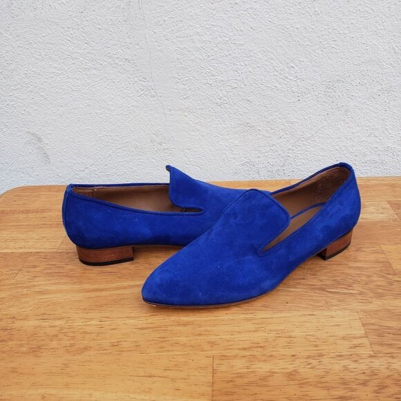 Thelma The Town Blue Suede Slipper in Lapis - Picture 9 of 12